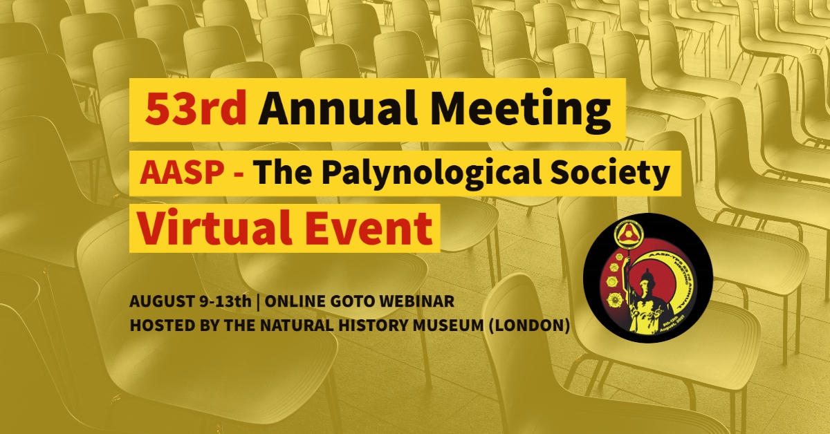 53rd Annual Meeting of the AASP The Palynological Society Virtual Event Logo Featured Image